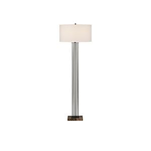 Prose 1-Light Floor Lamp in Bronze with Natural