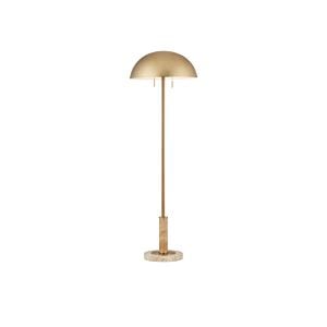 Miles 2-Light Floor Lamp in Brass with Natural