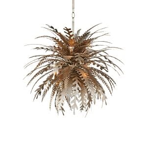 Abyssinia 12-Light 1Chandelier in Contemporary Silver Leaf with Dark Silver Leaf