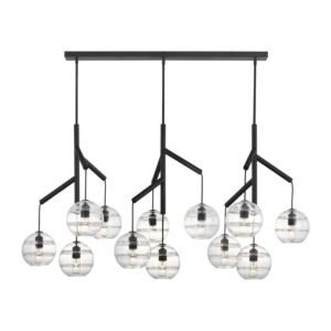 Sedona 12-Light Chandelier in Nightshade Black