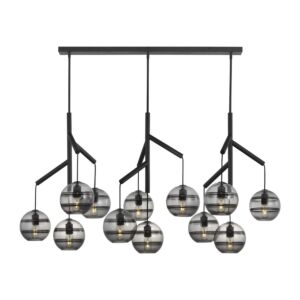 Sedona 12-Light LED Chandelier in Nightshade Black