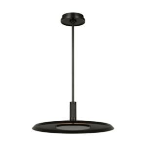 Saucer 1-Light LED Pendant in Dark Bronze