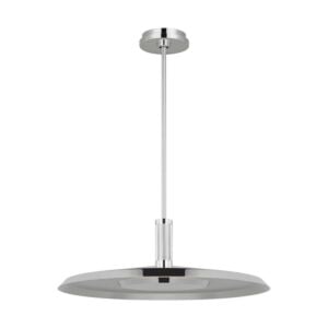 Saucer 1-Light LED Pendant in Polished Nickel