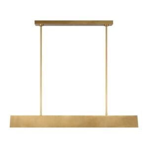 Pench 1-Light LED Linear Chandelier in Natural Brass