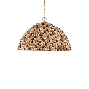 Medley 1-Light Pendant in Natural with Tan with Black with Coco Cream