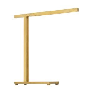 Stagger 1-Light LED Table Lamp in Natural Brass