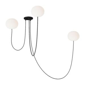 Helium 3-Light LED Chandelier in Matte Black