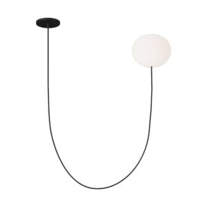 Helium 1-Light LED Chandelier in Matte Black