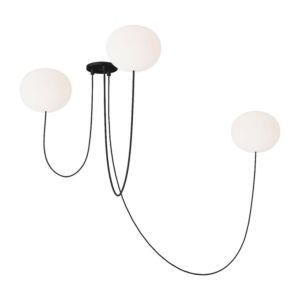 Helium 3-Light LED Chandelier in Matte Black