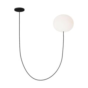 Helium 1-Light LED Chandelier in Matte Black