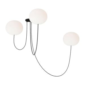 Helium 3-Light LED Chandelier in Matte Black