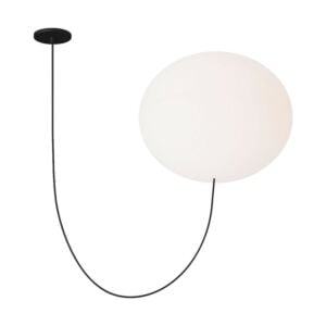 Helium 1-Light LED Chandelier in Matte Black