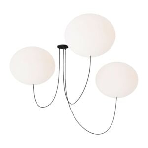 Helium 3-Light LED Chandelier in Matte Black