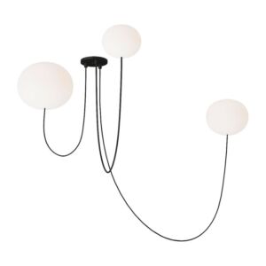 Helium 3-Light LED Chandelier in Matte Black