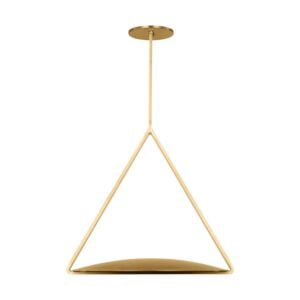 Cymbal 1-Light LED Pendant in Natural Brass