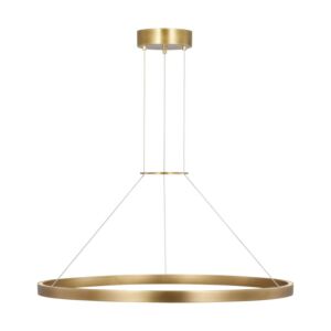 Fiama 1-Light LED Chandelier in Plated Brass