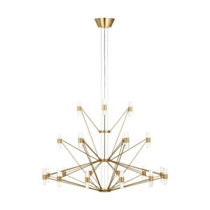 Lassell 42-Light LED Chandelier in Natural Brass