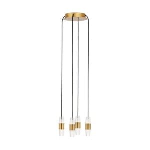 Lassell 4-Light LED Chandelier in Natural Brass