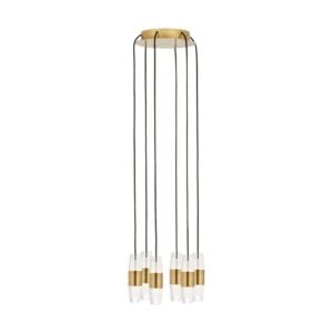 Lassell 6-Light LED Chandelier in Natural Brass