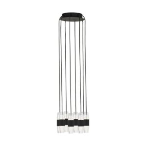 Lassell 8-Light LED Chandelier in Nightshade Black