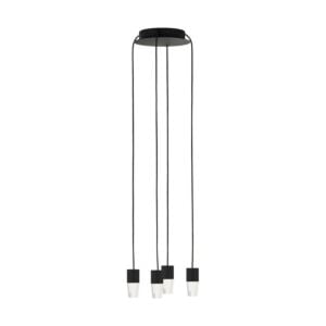 Lassell 4-Light LED Chandelier in Nightshade Black