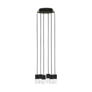 Lassell 6-Light LED Chandelier in Nightshade Black