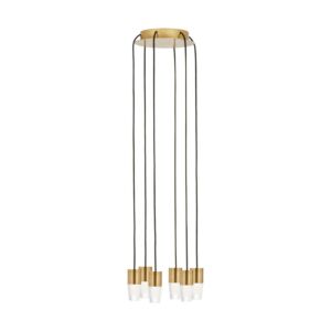 Lassell 6-Light LED Chandelier in Natural Brass