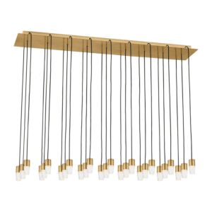 Lassell 27-Light LED Chandelier in Natural Brass