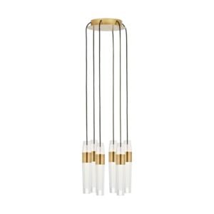 Lassell 6-Light LED Chandelier in Natural Brass