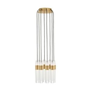 Lassell 8-Light LED Chandelier in Natural Brass