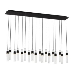 Lassell 18-Light LED Chandelier in Nightshade Black