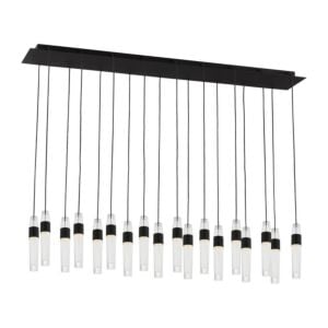 Lassell 19-Light LED Chandelier in Nightshade Black