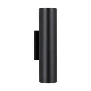 Pressa 2-Light LED Outdoor Wall Mount in Black