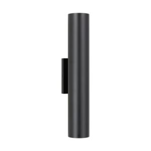 Pressa 2-Light LED Outdoor Wall Mount in Black