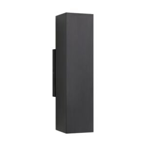 Pressa 2-Light LED Outdoor Wall Mount in Black