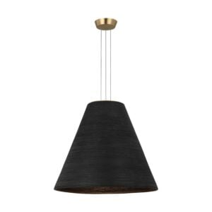 Karam 1-Light LED Pendant in Natural Brass