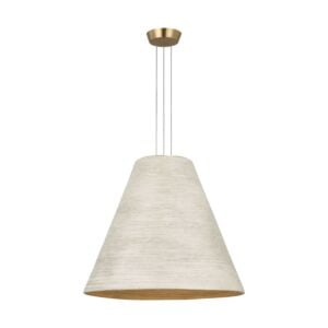 Karam 1-Light LED Pendant in Natural Brass