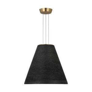 Karam 1-Light LED Pendant in Natural Brass