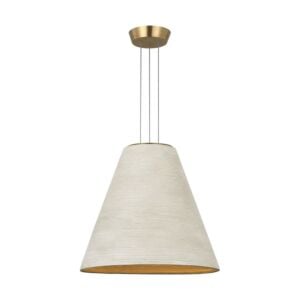 Karam 1-Light LED Pendant in Natural Brass