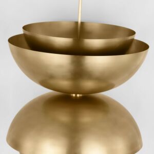 Shanti 2-Light LED Pendant in Natural Brass