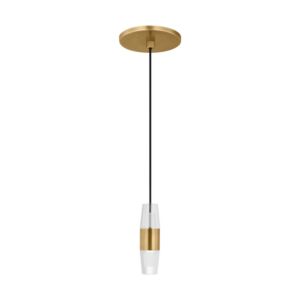 Lassell 1-Light LED Pendant in Natural Brass