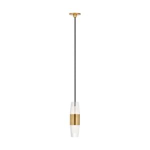 Lassell 1-Light LED Pendant in Natural Brass