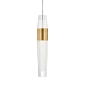 Lassell 1-Light LED Pendant in Natural Brass