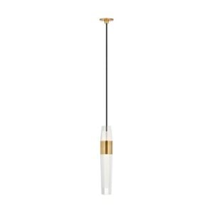 Lassell 1-Light LED Pendant in Natural Brass