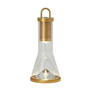 Kandella 1-Light LED Table Lamp in Natural Brass