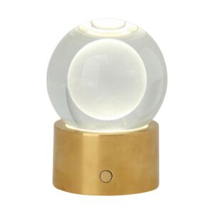 Mina 1-Light LED Table Lamp in Natural Brass