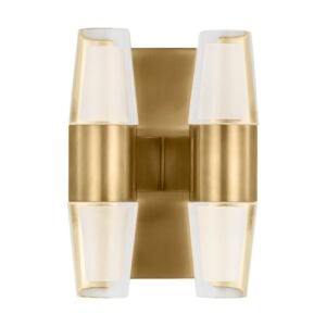 Lassell 4-Light LED Wall Sconce in Natural Brass