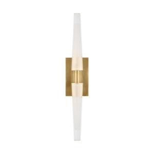 Lassell 2-Light LED Wall Sconce in Natural Brass