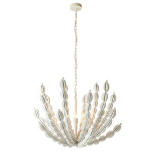 Indi 8-Light Chandelier in White with White/White