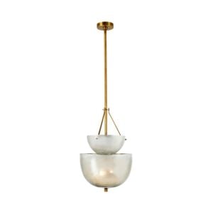 Colleen 4-Light Chandelier in Antique Mercury with Antique Brass